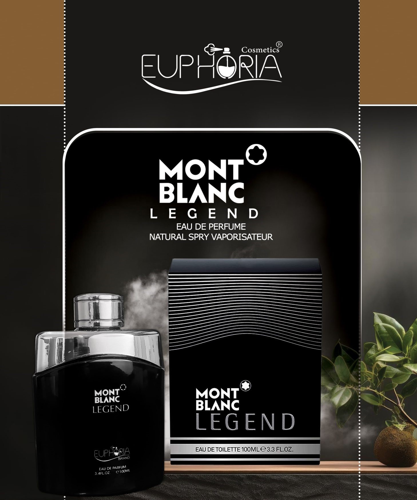 ادوپرفیوم ایفوریا مونت بلنک لجند Mont Blacn Legend حجم 100 میل