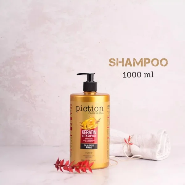 شامپو مو فری سولفات پیکشن حاوی کراتین حجم 1000 میل