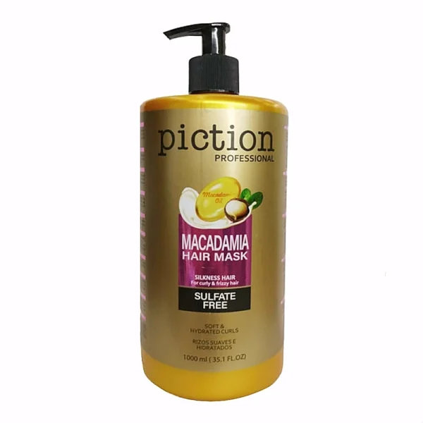 ماسک مو پیکشن حاوی عصاره ماکادمیا، بدون سولفات، حجم 1000 میلی‌لیتر