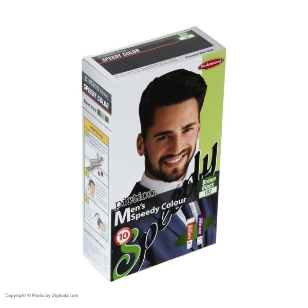 کیت رنگ مو آقایان پیکشن کد 102 قهوه ای تیره