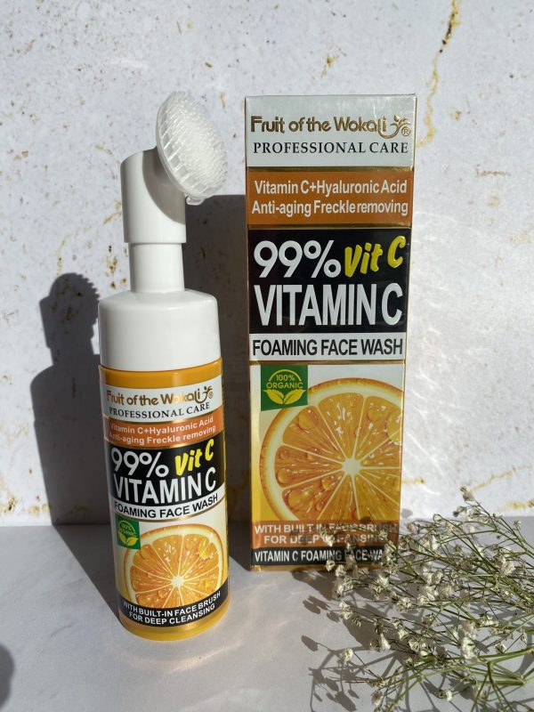 فوم شستشوی صورت ویتامین سی وکالی مدل براش دار سر سیلیکونی