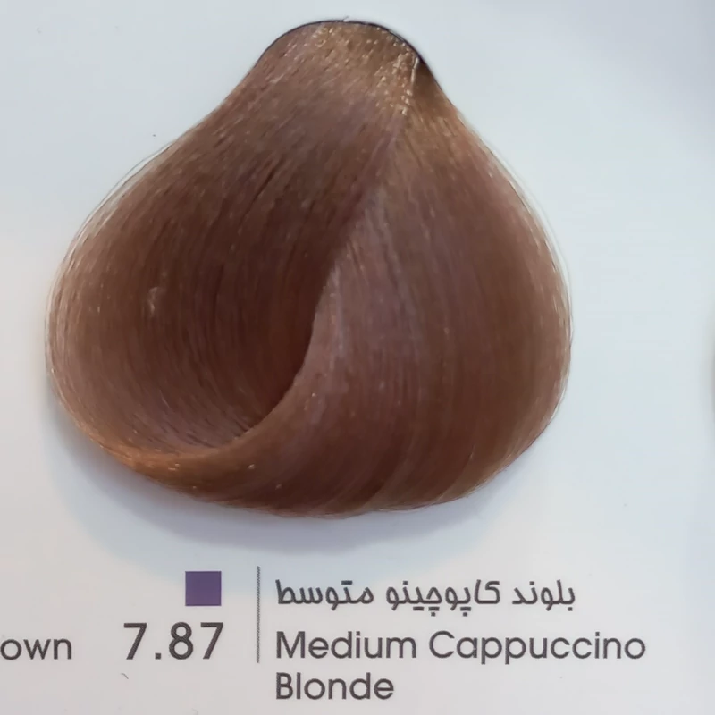 رنگ مو لیونل شماره 7.87 رنگ بلوند کاپوچینو متوسط حجم 100 میل
